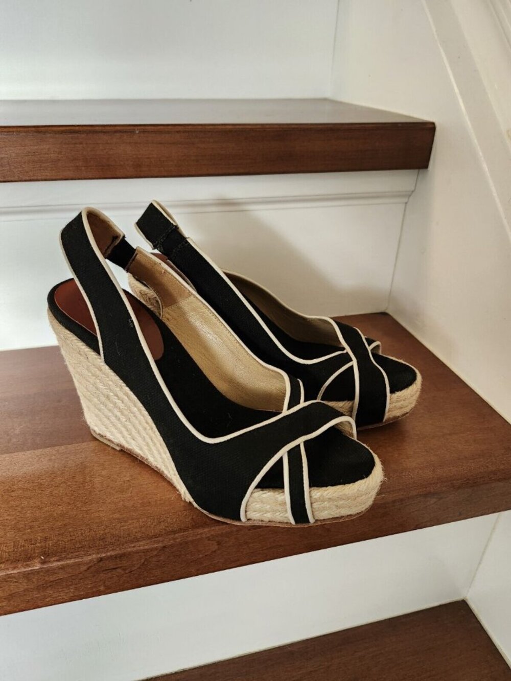 Christian Louboutin women's espadrille wedge sandals in size 36